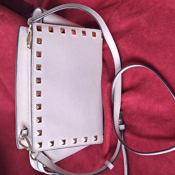 Michael Kors Selma Pink Gold Studded Crossbody Bag, Excellent Condition - Picture 2 of 8